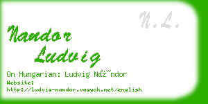 nandor ludvig business card